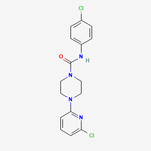 molecular formula C16H16Cl2N4O B2755883 N-(4-chlorophenyl)-4-(6-chloropyridin-2-yl)piperazine-1-carboxamide CAS No. 339107-26-5