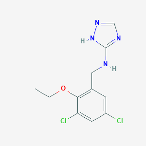 molecular formula C11H12Cl2N4O B275592 N-(3,5-dichloro-2-ethoxybenzyl)-1H-1,2,4-triazol-3-amine 