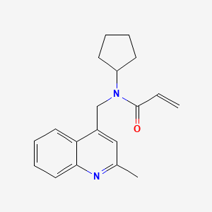 molecular formula C19H22N2O B2755933 N-Cyclopentyl-N-[(2-methylquinolin-4-yl)methyl]prop-2-enamide CAS No. 2411252-42-9