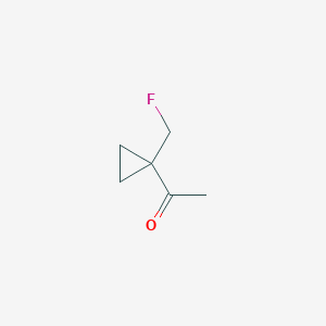 molecular formula C6H9FO B2755970 1-[1-(Fluoromethyl)cyclopropyl]ethanone CAS No. 1783648-22-5