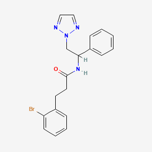 molecular formula C19H19BrN4O B2755985 3-(2-bromophenyl)-N-(1-phenyl-2-(2H-1,2,3-triazol-2-yl)ethyl)propanamide CAS No. 2034405-24-6
