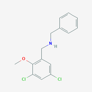 molecular formula C15H15Cl2NO B275599 N-benzyl-N-(3,5-dichloro-2-methoxybenzyl)amine 