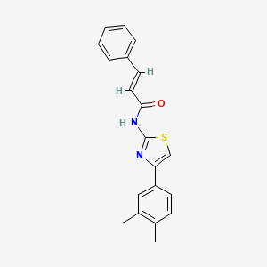 molecular formula C20H18N2OS B2756011 N-(4-(3,4-dimethylphenyl)thiazol-2-yl)cinnamamide CAS No. 317853-93-3