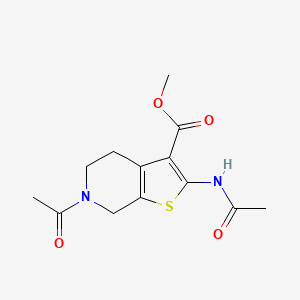 molecular formula C13H16N2O4S B2756030 Methyl 2-acetamido-6-acetyl-4,5,6,7-tetrahydrothieno[2,3-c]pyridine-3-carboxylate CAS No. 887893-04-1