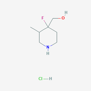 (4-Fluoro-3-methylpiperidin-4-yl)methanol;hydrochloride