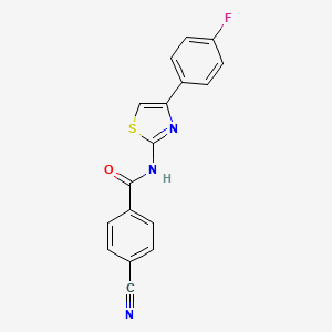 4-cyano-N-[4-(4-fluorophenyl)-1,3-thiazol-2-yl]benzamide