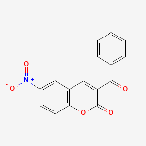 molecular formula C16H9NO5 B2756065 3-benzoyl-6-nitro-2H-chromen-2-one CAS No. 59803-33-7
