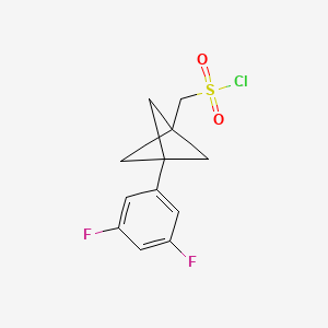 [3-(3,5-Difluorophenyl)-1-bicyclo[1.1.1]pentanyl]methanesulfonyl chloride