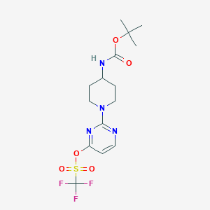 [2-[4-[(2-Methylpropan-2-yl)oxycarbonylamino]piperidin-1-yl]pyrimidin-4-yl] trifluoromethanesulfonate