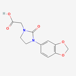 2-(3-(Benzo[d][1,3]dioxol-5-yl)-2-oxoimidazolidin-1-yl)acetic acid