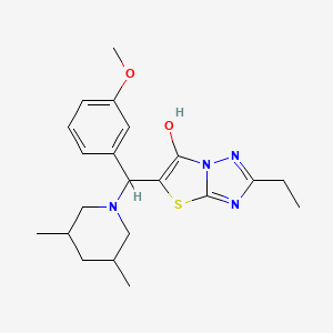 5-((3,5-Dimethylpiperidin-1-yl)(3-methoxyphenyl)methyl)-2-ethylthiazolo[3,2-b][1,2,4]triazol-6-ol
