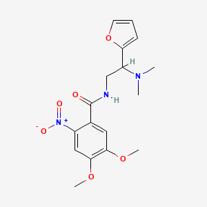 N-(2-(dimethylamino)-2-(furan-2-yl)ethyl)-4,5-dimethoxy-2-nitrobenzamide