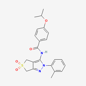 4-isopropoxy-N-[2-(2-methylphenyl)-5,5-dioxido-2,6-dihydro-4H-thieno[3,4-c]pyrazol-3-yl]benzamide