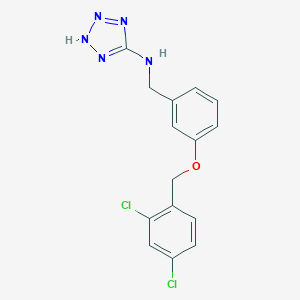 molecular formula C15H13Cl2N5O B275609 N-({3-[(2,4-DICHLOROPHENYL)METHOXY]PHENYL}METHYL)-2H-1,2,3,4-TETRAZOL-5-AMINE 