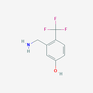 molecular formula C8H8F3NO B2756108 3-(aminomethyl)-4-(trifluoromethyl)phenol CAS No. 1243285-21-3