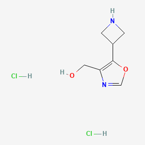 [5-(Azetidin-3-yl)-1,3-oxazol-4-yl]methanol;dihydrochloride