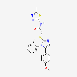 2-((5-(4-methoxyphenyl)-1-(o-tolyl)-1H-imidazol-2-yl)thio)-N-(5-methyl-1,3,4-thiadiazol-2-yl)acetamide