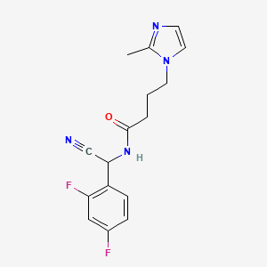 N-[cyano(2,4-difluorophenyl)methyl]-4-(2-methyl-1H-imidazol-1-yl)butanamide