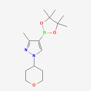 3-Methyl-1-(tetrahydro-2H-pyran-4-yl)-4-(4,4,5,5-tetramethyl-1,3,2-dioxaborolan-2-yl)-1H-pyrazole