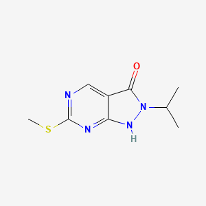 molecular formula C9H12N4OS B2756148 2-isopropyl-6-methylsulfanyl-1H-pyrazolo[3,4-d]pyrimidin-3-one CAS No. 955368-93-1