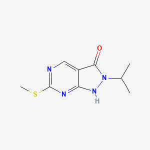 2-isopropyl-6-(methylthio)-1H-pyrazolo[3,4-d]pyrimidin-3(2H)-one