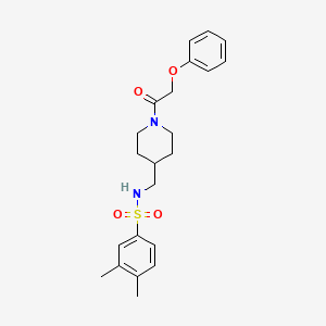 3,4-dimethyl-N-((1-(2-phenoxyacetyl)piperidin-4-yl)methyl)benzenesulfonamide
