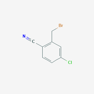 molecular formula C8H5BrClN B2756150 2-(Bromomethyl)-4-chlorobenzonitrile CAS No. 50712-67-9