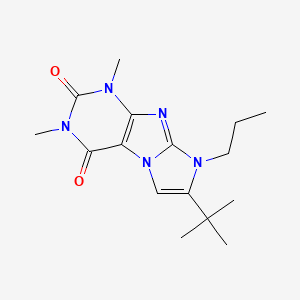 7-(tert-butyl)-1,3-dimethyl-8-propyl-1H-imidazo[2,1-f]purine-2,4(3H,8H)-dione