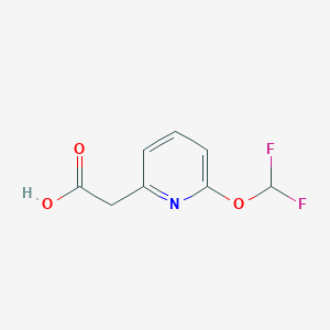 molecular formula C8H7F2NO3 B2756162 2-(6-(Difluoromethoxy)pyridin-2-yl)acetic acid CAS No. 2168071-52-9