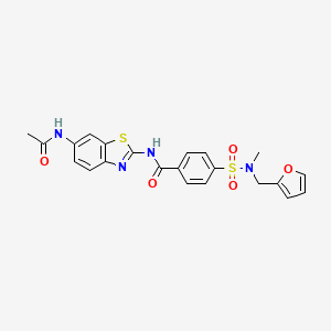 molecular formula C22H20N4O5S2 B2756170 N-(6-acetamidobenzo[d]thiazol-2-yl)-4-(N-(furan-2-ylmethyl)-N-methylsulfamoyl)benzamide CAS No. 899982-79-7