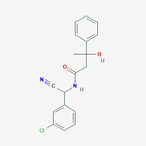 molecular formula C18H17ClN2O2 B2756214 N-[(3-chlorophenyl)(cyano)methyl]-3-hydroxy-3-phenylbutanamide CAS No. 1797316-46-1
