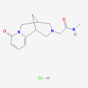 molecular formula C14H20ClN3O2 B2756249 N-methyl-2-(8-oxo-5,6-dihydro-1H-1,5-methanopyrido[1,2-a][1,5]diazocin-3(2H,4H,8H)-yl)acetamide hydrochloride CAS No. 2034414-78-1