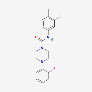 B2756256 N-(3-fluoro-4-methylphenyl)-4-(2-fluorophenyl)piperazine-1-carboxamide CAS No. 898153-18-9