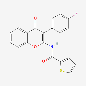 molecular formula C20H12FNO3S B2756289 N-[3-(4-fluorophenyl)-4-oxo-4H-chromen-2-yl]thiophene-2-carboxamide CAS No. 883955-10-0