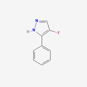 molecular formula C9H7FN2 B2756334 4-fluoro-5-phenyl-1H-pyrazole CAS No. 942610-35-7