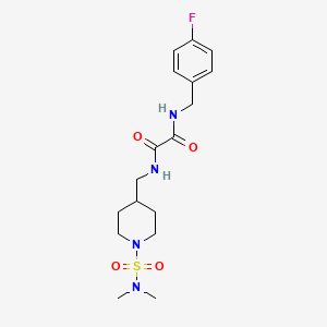 molecular formula C17H25FN4O4S B2756341 N-{[1-(dimethylsulfamoyl)piperidin-4-yl]methyl}-N'-[(4-fluorophenyl)methyl]ethanediamide CAS No. 2034294-62-5