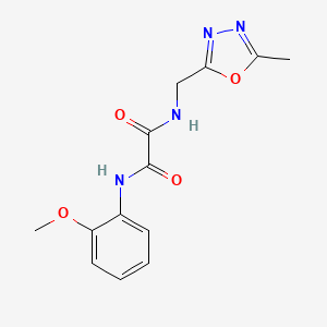 molecular formula C13H14N4O4 B2756353 N1-(2-methoxyphenyl)-N2-((5-methyl-1,3,4-oxadiazol-2-yl)methyl)oxalamide CAS No. 1211236-69-9
