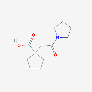 molecular formula C12H19NO3 B2756359 1-(2-Oxo-2-pyrrolidin-1-YL-ethyl)-cyclopentanecarboxylic acid CAS No. 929815-13-4