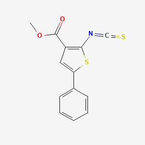 molecular formula C13H9NO2S2 B2756367 Methyl 2-isothiocyanato-5-phenylthiophene-3-carboxylate CAS No. 588715-55-3