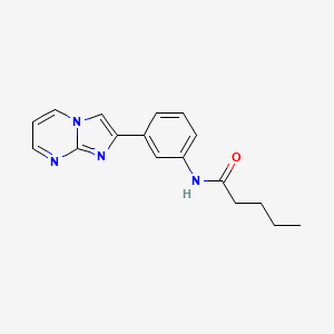 molecular formula C17H18N4O B2756374 N-(3-(imidazo[1,2-a]pyrimidin-2-yl)phenyl)pentanamide CAS No. 847387-44-4