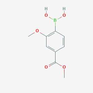 molecular formula C9H11BO5 B2756388 2-Methoxy-4-(methoxycarbonyl)phenylboronic acid CAS No. 849758-14-1