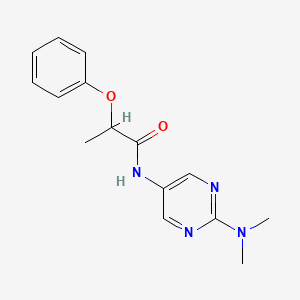 molecular formula C15H18N4O2 B2756412 N-[2-(dimethylamino)pyrimidin-5-yl]-2-phenoxypropanamide CAS No. 1396685-98-5