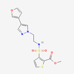 molecular formula C15H15N3O5S2 B2756425 methyl 3-({2-[4-(furan-3-yl)-1H-pyrazol-1-yl]ethyl}sulfamoyl)thiophene-2-carboxylate CAS No. 2034377-86-9