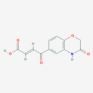 molecular formula C12H9NO5 B2756488 4-oxo-4-(3-oxo-3,4-dihydro-2H-1,4-benzoxazin-6-yl)-2-butenoic acid CAS No. 26518-87-6