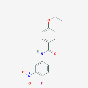 molecular formula C16H15FN2O4 B275650 N-{4-fluoro-3-nitrophenyl}-4-isopropoxybenzamide 