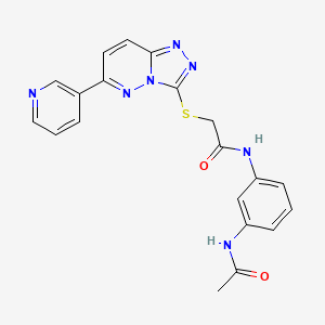 molecular formula C20H17N7O2S B2756511 N-(3-acetamidophenyl)-2-{[6-(pyridin-3-yl)-[1,2,4]triazolo[4,3-b]pyridazin-3-yl]sulfanyl}acetamide CAS No. 894057-87-5
