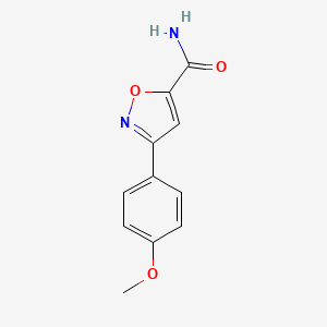 molecular formula C11H10N2O3 B2756524 3-(4-methoxyphenyl)-1,2-oxazole-5-carboxamide CAS No. 370850-34-3
