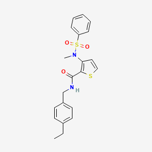 B2756541 N-(4-ethylbenzyl)-3-[methyl(phenylsulfonyl)amino]thiophene-2-carboxamide CAS No. 1116082-46-2