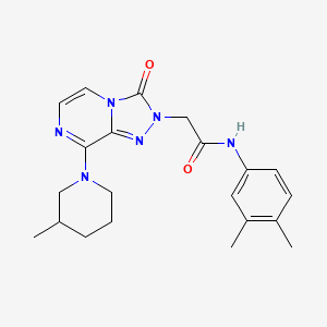molecular formula C21H26N6O2 B2756547 N-(3,4-dimethylphenyl)-2-[8-(3-methylpiperidin-1-yl)-3-oxo[1,2,4]triazolo[4,3-a]pyrazin-2(3H)-yl]acetamide CAS No. 1251656-01-5