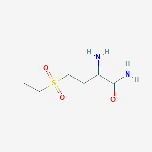 molecular formula C6H14N2O3S B2756556 2-amino-4-(ethanesulfonyl)butanamide CAS No. 1466171-13-0